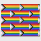 SlipperyJoe's Progress Pride Flag sechs klassische Geschenkpapier (Flach)