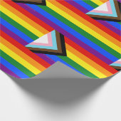 SlipperyJoe's Progress Pride Flag sechs klassische Geschenkpapier (Ecke)