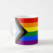 SlipperyJoe's Progress Pride Flag sechs klassische Kaffeetasse (Vorderseite Links)