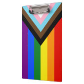SlipperyJoe's Progress Pride Flag sechs klassische Klemmbrett (Links)