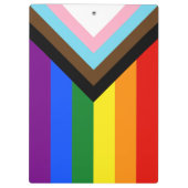 SlipperyJoe's Progress Pride Flag sechs klassische Klemmbrett (Rückseite)