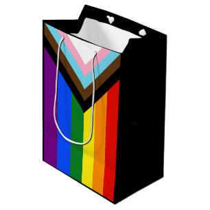 SlipperyJoe's Progress Pride Flag sechs klassische Mittlere Geschenktüte