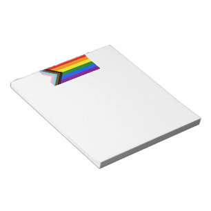 SlipperyJoe's Progress Pride Flag sechs klassische Notizblock