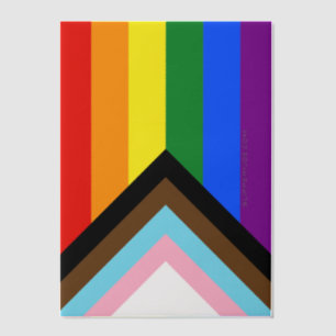 SlipperyJoe's Progress Pride Flag sechs klassische Pergament Einladungen