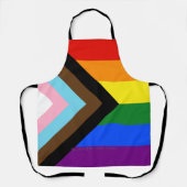 SlipperyJoe's Progress Pride Flag sechs klassische Schürze (Vorderseite)