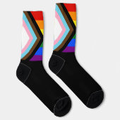 SlipperyJoe's Progress Pride Flag sechs klassische Socken (Rechts)