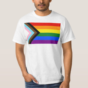 SlipperyJoe's Progress Pride Flag sechs klassische T-Shirt