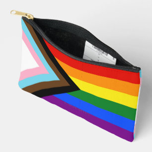 SlipperyJoe's Progress Pride Flag sechs klassische Zubehörtasche