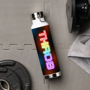 SlipperyJoe's pulsierender regenbogenartiger Farbv Trinkflasche