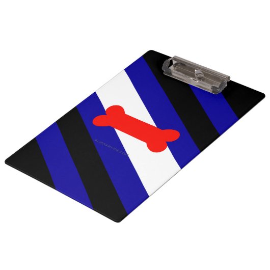 SlipperyJoe's Puppy-Play-Pride-Flag fetishes LGBTQ Klemmbrett (Schrägansicht)