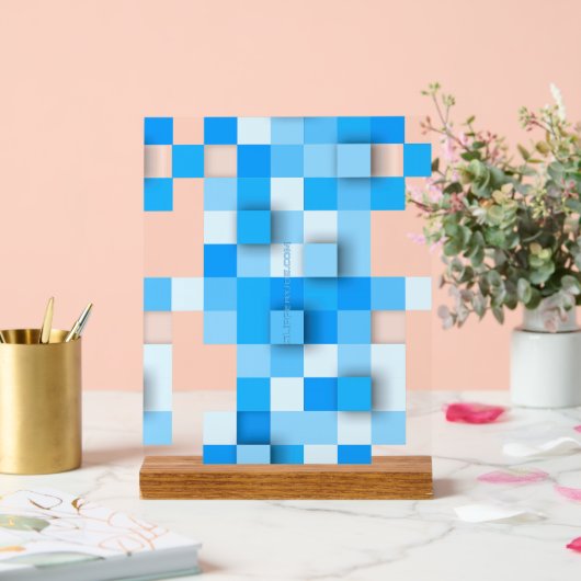 SlipperyJoe's Quadrat Kunstwerk Mosaik modernen dr Acrylschild (Hochzeit)