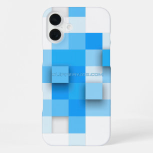 SlipperyJoe's Quadrat Kunstwerk Mosaik modernen dr iPhone 16 Plus Hülle
