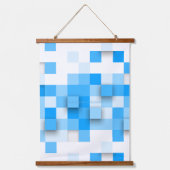 SlipperyJoe's Quadrat Kunstwerk Mosaik modernen dr Wandteppich Mit Holzrahmen (Vorderseite)