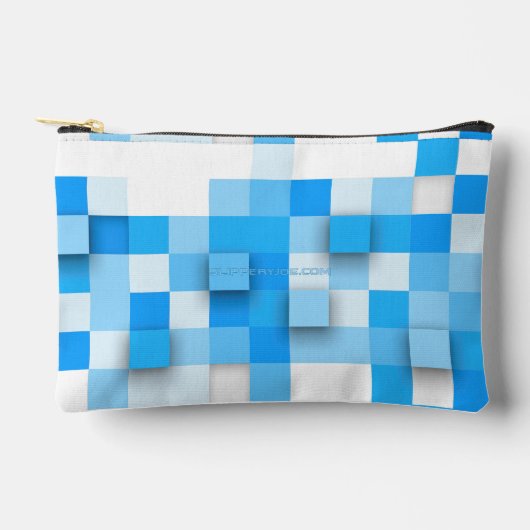 SlipperyJoe's Quadrat Kunstwerk Mosaik modernen dr Zubehörtasche (Vorderseite)