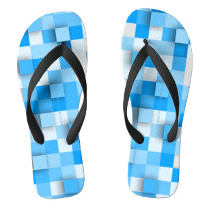 SlipperyJoe's Quadrate Kunstwerk Mosaik modern dre Badesandalen