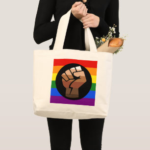 SlipperyJoe's Quee Gay-Gay-Geschenke "People of Co Jumbo Stoffbeutel