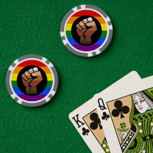 SlipperyJoe's Quee Gay-Gay-Geschenke "People of Co Pokerchips (Pokertisch (doppelt))