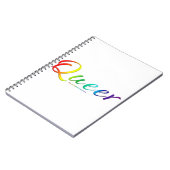 SlipperyJoe's quee Stolzfarben - stolzes Symbol Notizblock (Linke Seite)