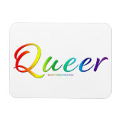SlipperyJoe's quee Stolzfarben Wort bunt vib Magnet (Horizontal)