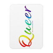 SlipperyJoe's quee Stolzfarben Wort bunt vib Magnet (Vertikal)