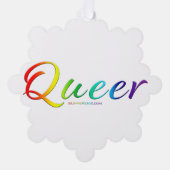 SlipperyJoe's quee Stolzfarben Wort bunt vib Ornament Karte (Vorderseite)