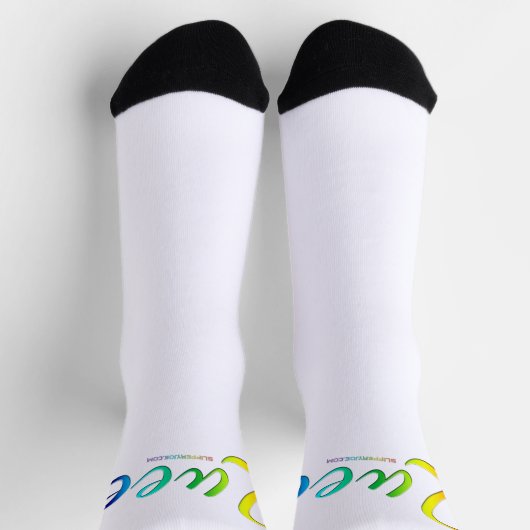 SlipperyJoe's quee Stolzfarben Wort bunt vib Socken (Oben)