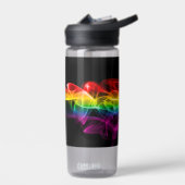 SlipperyJoe's rauchdämpfende Rippelfarben Regenbog Trinkflasche (Links)