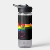 SlipperyJoe's rauchdämpfende Rippelfarben Regenbog Trinkflasche (Rechts)