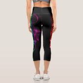 SlipperyJoe's rauchlebendige Regenbogenfarben feie Capri Leggings (Rückseite)