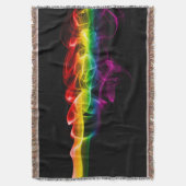 SlipperyJoe's rauchlebendige Regenbogenfarben feie Decke (Vorderseite Vertikal)