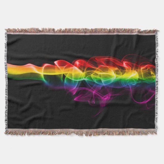 SlipperyJoe's rauchlebendige Regenbogenfarben feie Decke (Vorderseite)