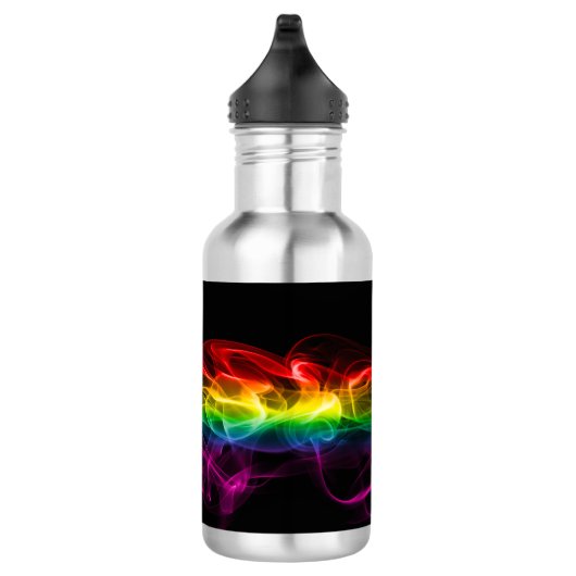 SlipperyJoe's rauchlebendige Regenbogenfarben feie Edelstahlflasche (Rechts)
