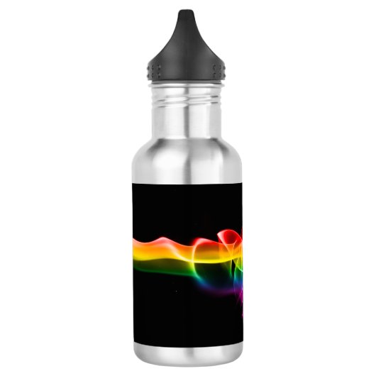 SlipperyJoe's rauchlebendige Regenbogenfarben feie Edelstahlflasche (Links)