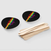 SlipperyJoe's rauchlebendige Regenbogenfarben feie Fächer (Non-assembled)