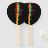 SlipperyJoe's rauchlebendige Regenbogenfarben feie Fächer (Vorne und Hinten)