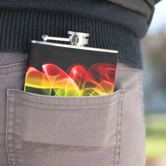 SlipperyJoe's rauchlebendige Regenbogenfarben feie Flachmann (Beispiel)