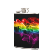 SlipperyJoe's rauchlebendige Regenbogenfarben feie Flachmann (Links)