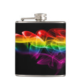 SlipperyJoe's rauchlebendige Regenbogenfarben feie Flachmann (Vorderseite)