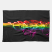 SlipperyJoe's rauchlebendige Regenbogenfarben feie Geschirrtuch (Horizontal)