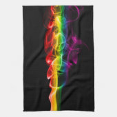 SlipperyJoe's rauchlebendige Regenbogenfarben feie Geschirrtuch (Vertikal)