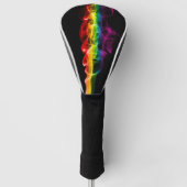 SlipperyJoe's rauchlebendige Regenbogenfarben feie Golf Headcover (Vorderseite)