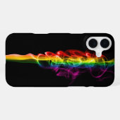 SlipperyJoe's rauchlebendige Regenbogenfarben feie iPhone Hülle (Rückseite (Horizontal))