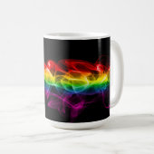 SlipperyJoe's rauchlebendige Regenbogenfarben feie Kaffeetasse (VorderseiteRechts)