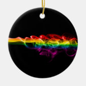 SlipperyJoe's rauchlebendige Regenbogenfarben feie Keramik Ornament (Vorne)