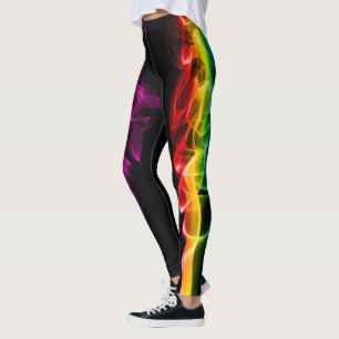 SlipperyJoe's rauchlebendige Regenbogenfarben feie Leggings