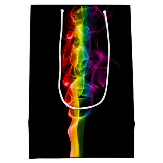 SlipperyJoe's rauchlebendige Regenbogenfarben feie Mittlere Geschenktüte (Rückseite)