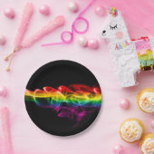 SlipperyJoe's rauchlebendige Regenbogenfarben feie Pappteller (Party)