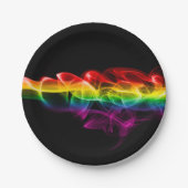 SlipperyJoe's rauchlebendige Regenbogenfarben feie Pappteller (Vorderseite)