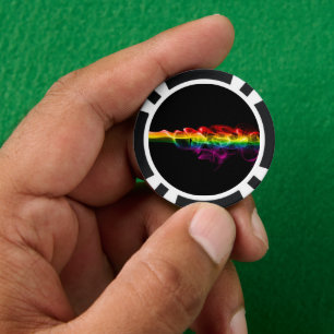 SlipperyJoe's rauchlebendige Regenbogenfarben feie Pokerchips