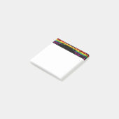 SlipperyJoe's rauchlebendige Regenbogenfarben feie Post-it Klebezettel (angewinkelt)